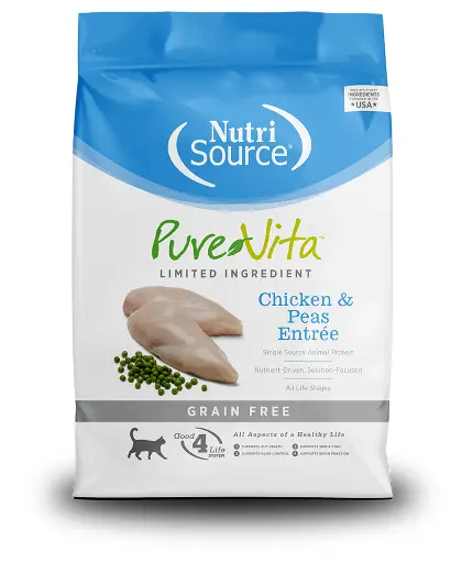 NutriSource Pure Vita (Chicken & Peas Entreé) Gato 4lb 