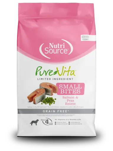 NutriSource Pure Vita (Salmon & Peas Entreé, small bites) 4lb