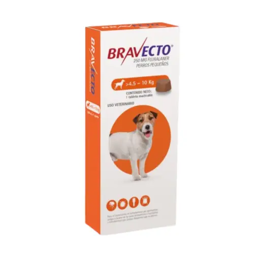 Bravecto pastilla antipulgas para perros de 4.5-10kg (3 meses de protección)