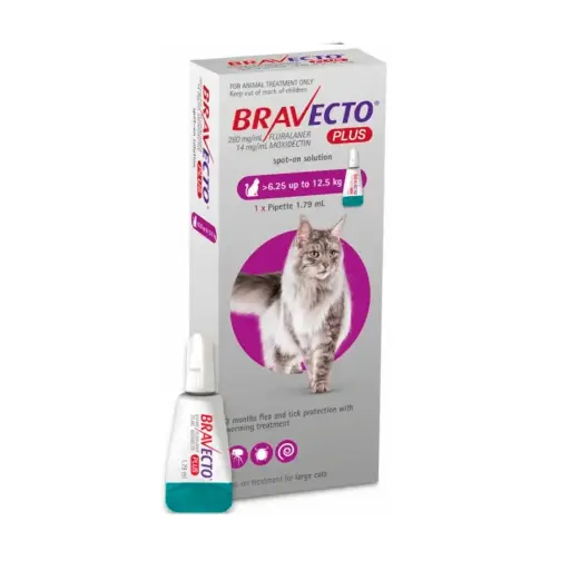 Bravecto pipeta antipulgas para gatos de 6.25-12.5kg