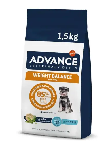 Advance concentrado para perro (control de peso para razas mini) 1.5kg